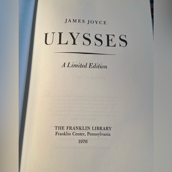 Ulysses by James Joyce Franklin Library Vintage Ltd Edition LeatherBound Book - Picture 4 of 9